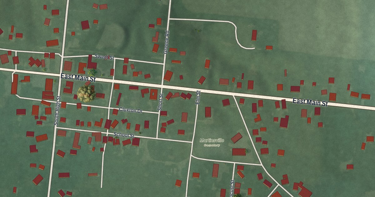 Map of Martinsville, Ohio in 2026