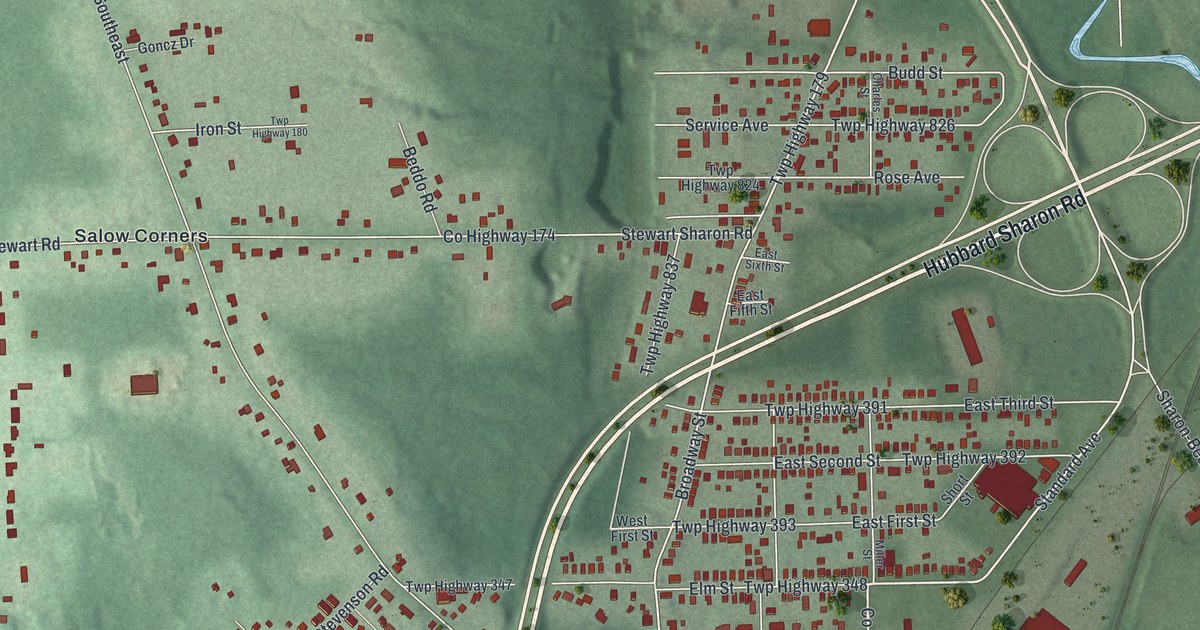 Map of Masury, Ohio in 2026