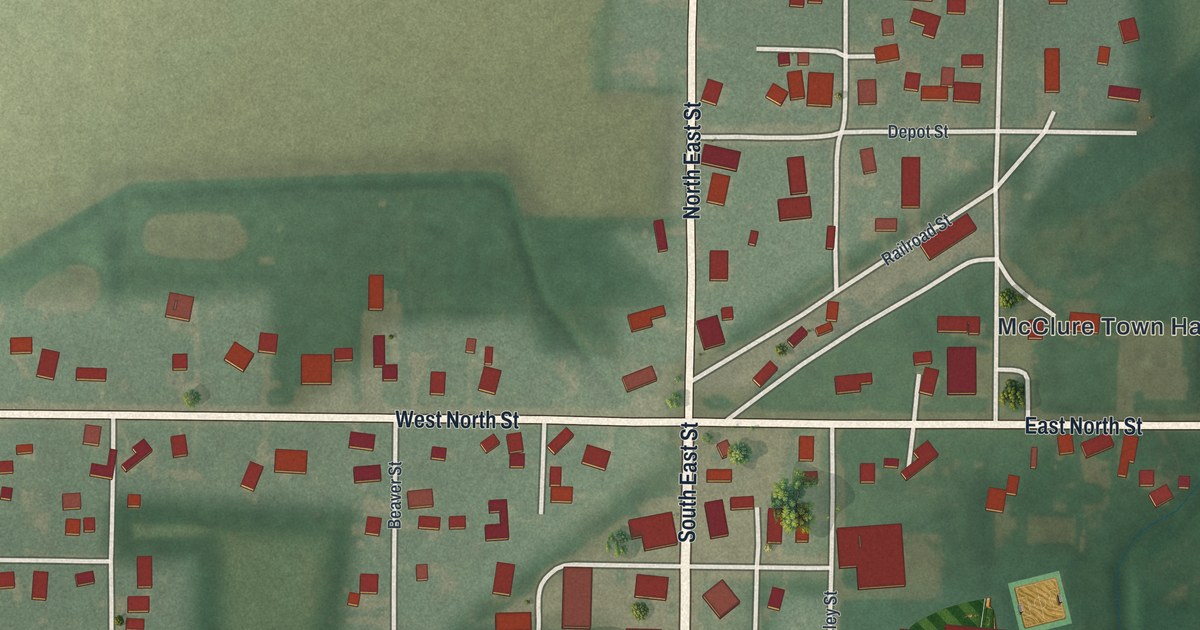 Map of McClure, Ohio in 2026