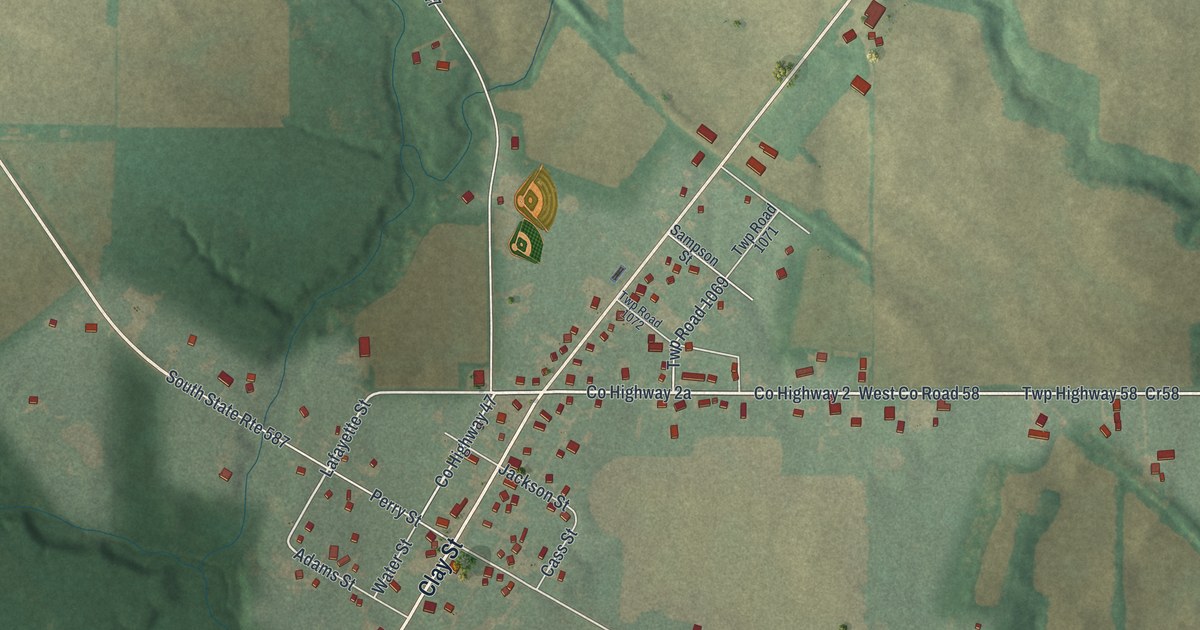 Map of McCutchenville, Ohio in 2026