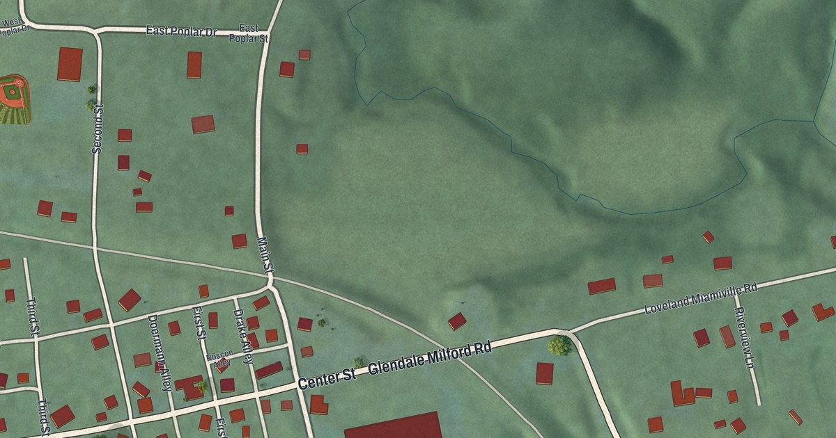 Map of Miamiville, Ohio in 2026