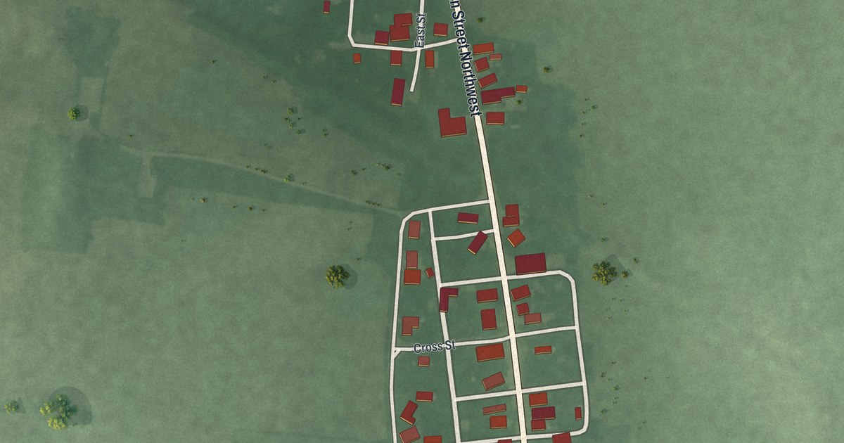 Map of Milledgeville, Ohio in 2026