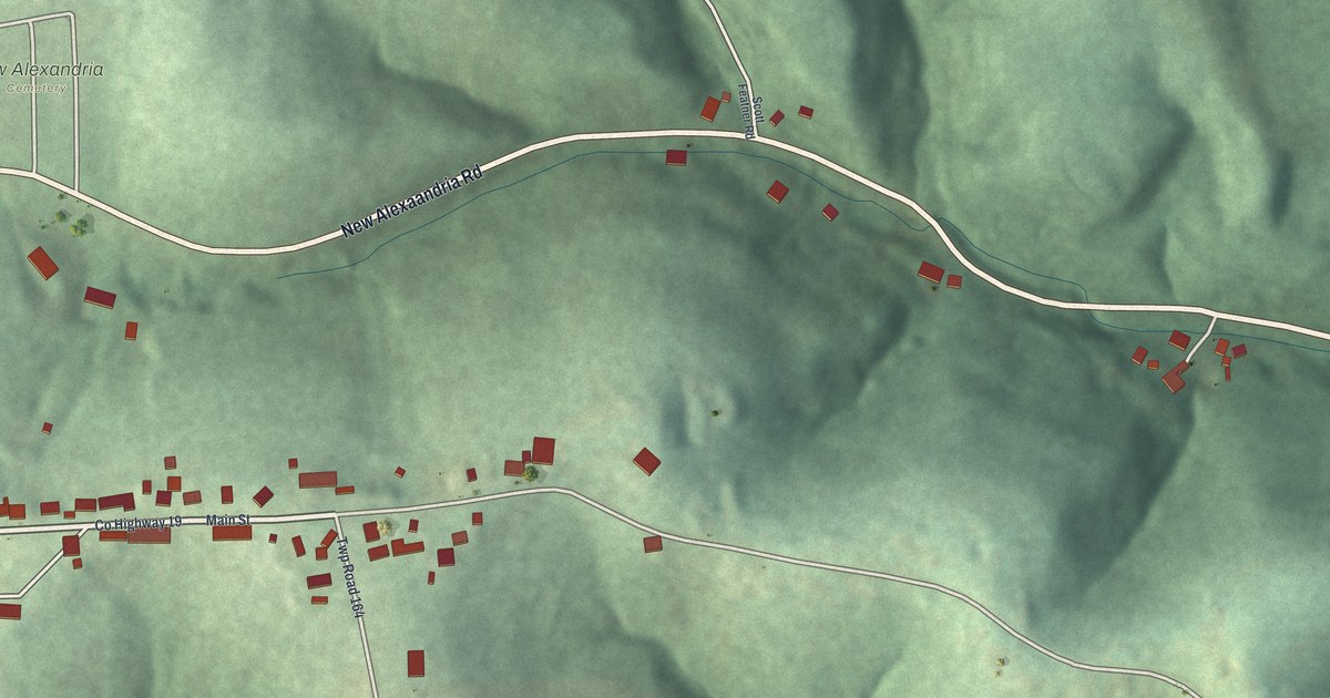 Map of New Alexandria, Ohio in 2026