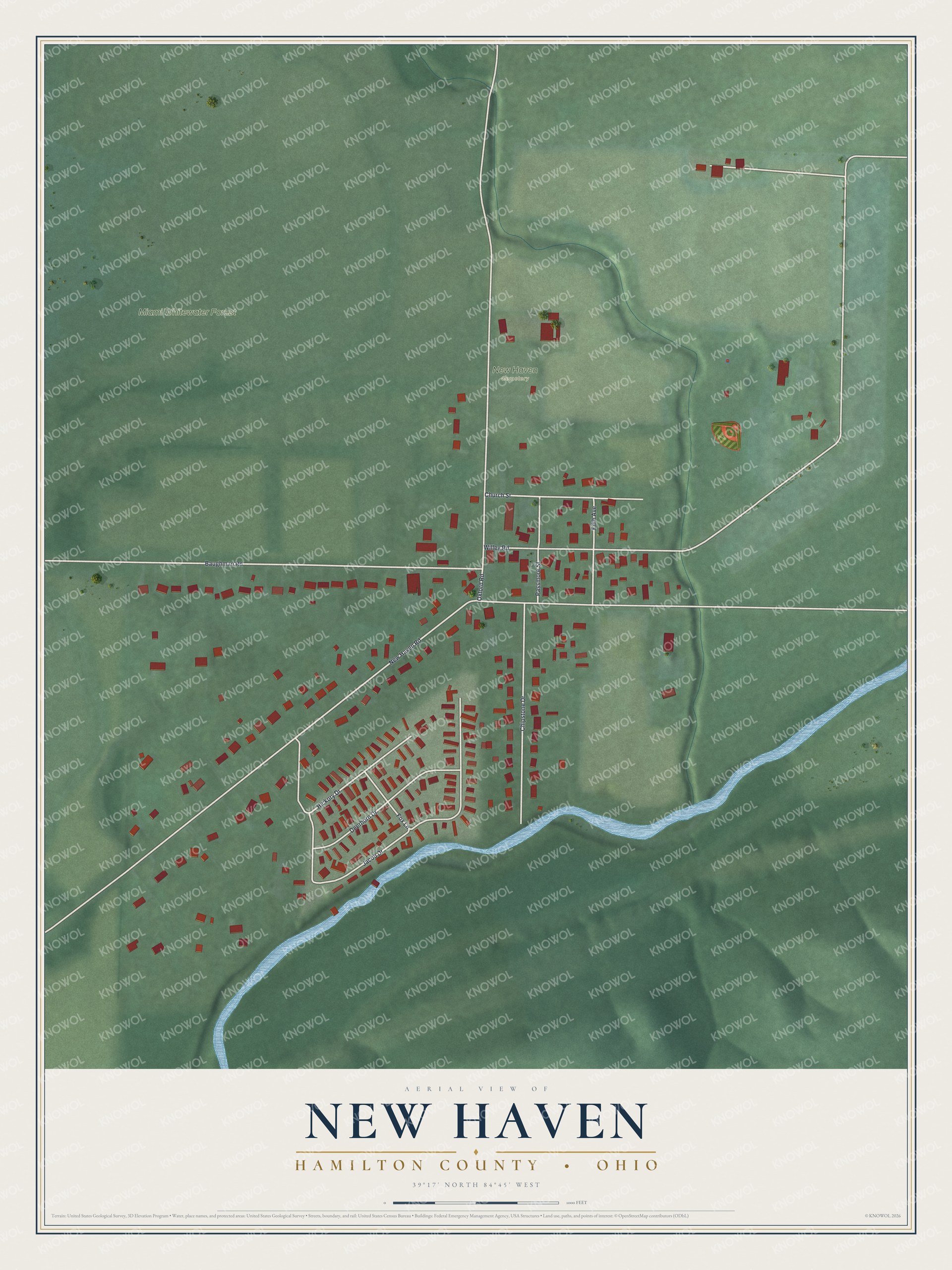 Watermarked full-map preview of New Haven, Ohio