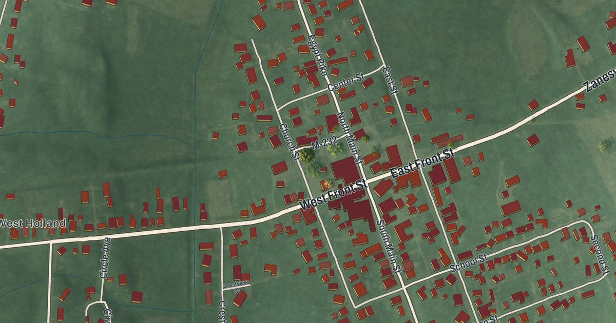 Map of New Holland, Ohio in 2026
