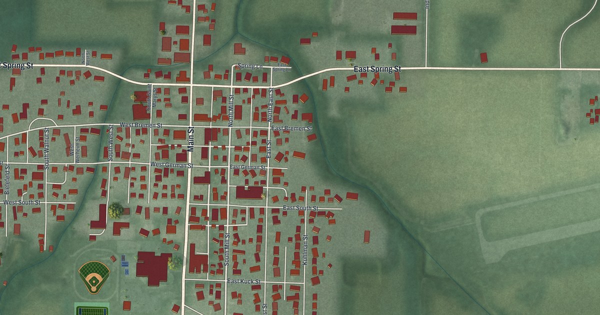 Map of New Knoxville, Ohio in 2026