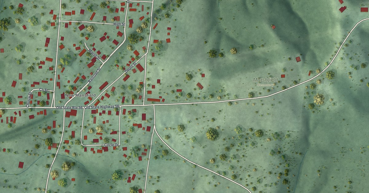 Map of New Marshfield, Ohio in 2026