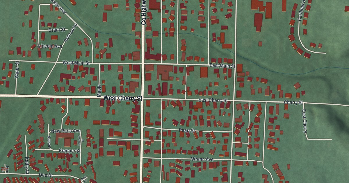 Map of New Paris, Ohio in 2026