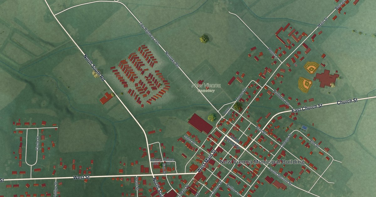 Map of New Vienna, Ohio in 2026
