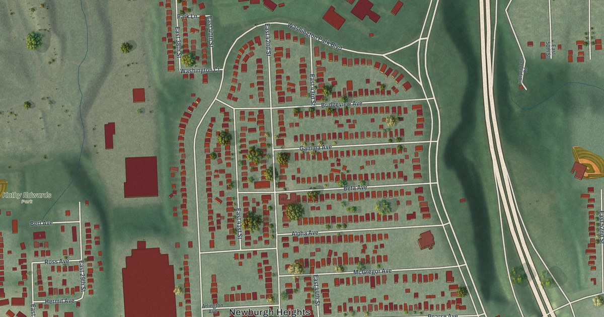 Map of Newburgh Heights, Ohio in 2026