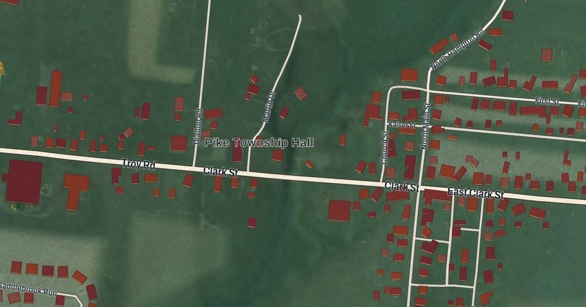 Map of North Hampton, Ohio in 2026