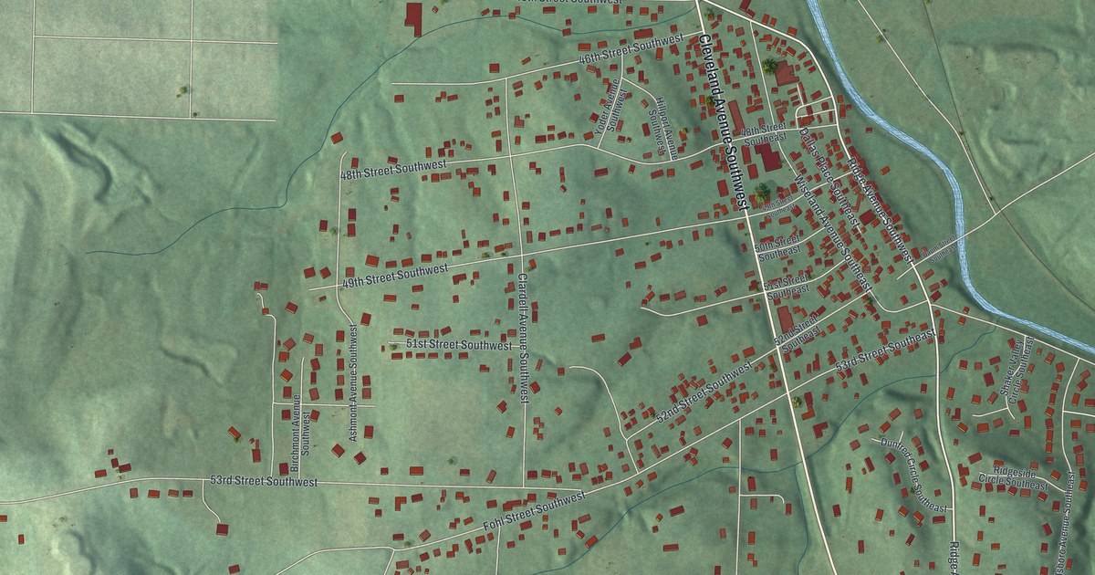 Map of North Industry, Ohio in 2026