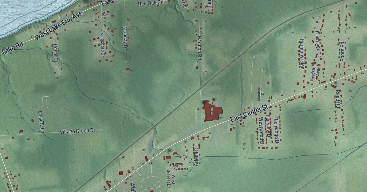 Map of North Kingsville, Ohio in 2026