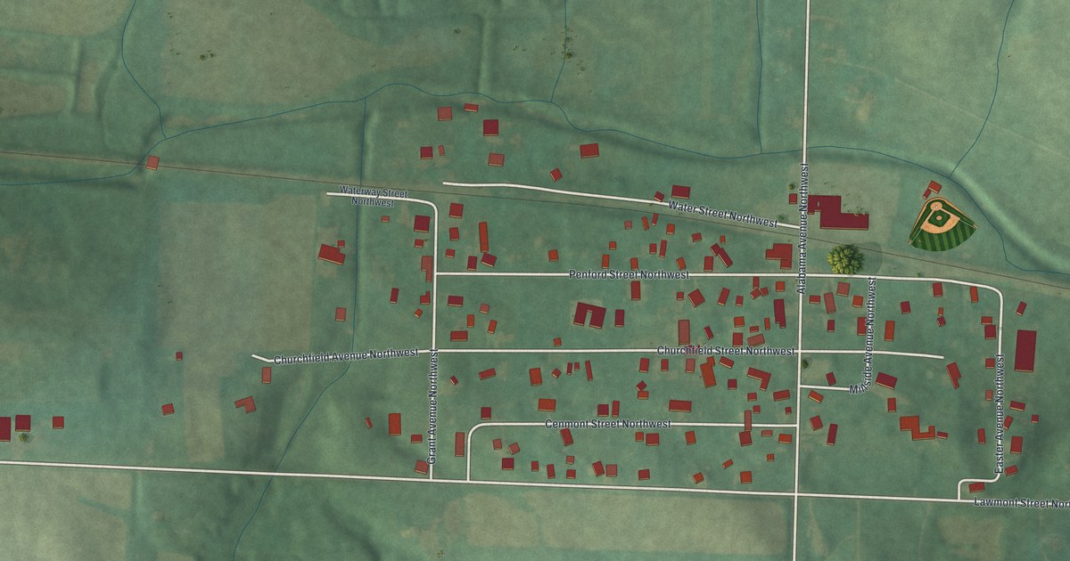 Map of North Lawrence, Ohio in 2026