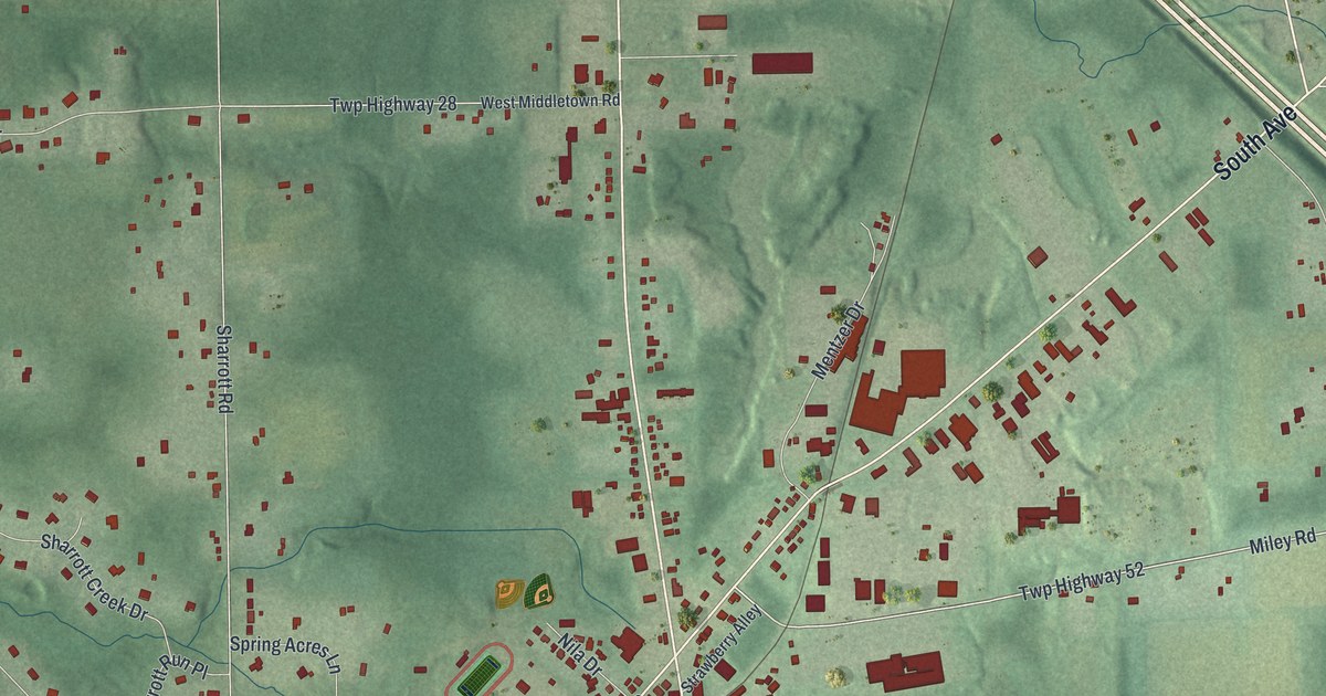Map of North Lima, Ohio in 2026