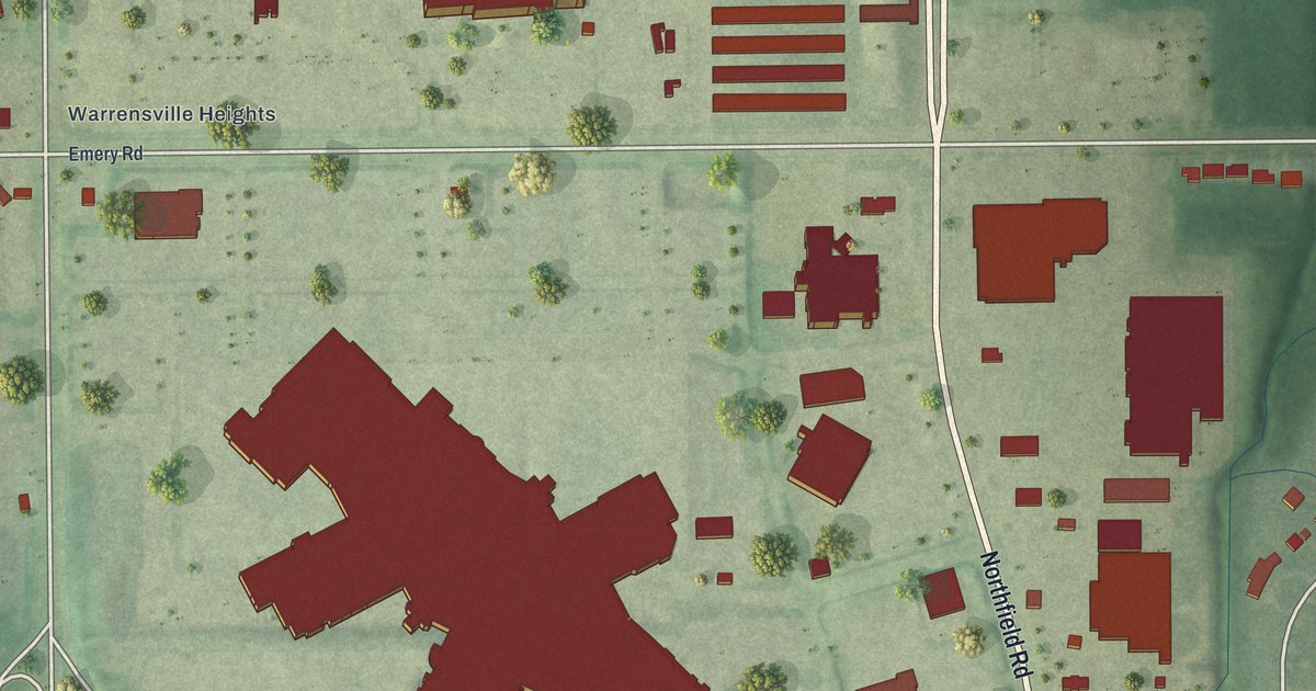Map of North Randall, Ohio in 2026