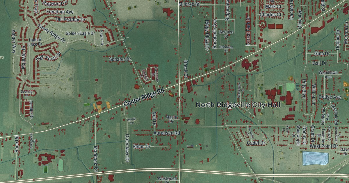 Map of North Ridgeville, Ohio in 2026