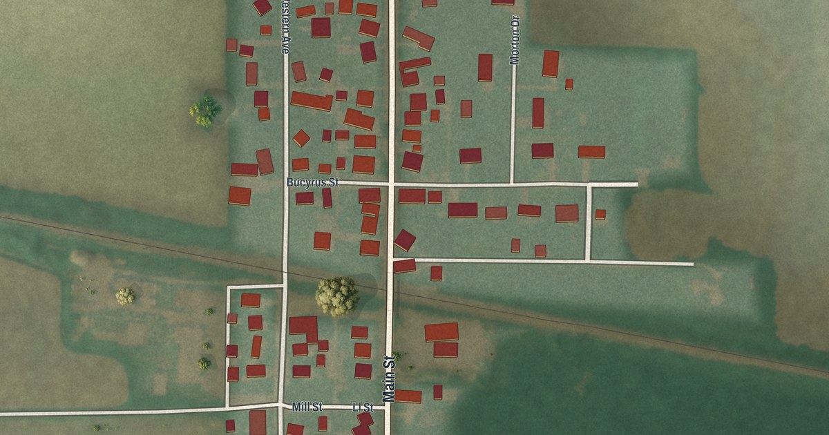 Map of North Robinson, Ohio in 2026