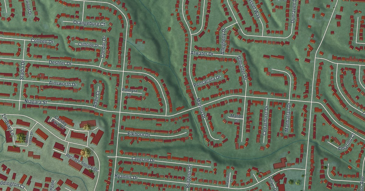Map of Northbrook, Ohio in 2026