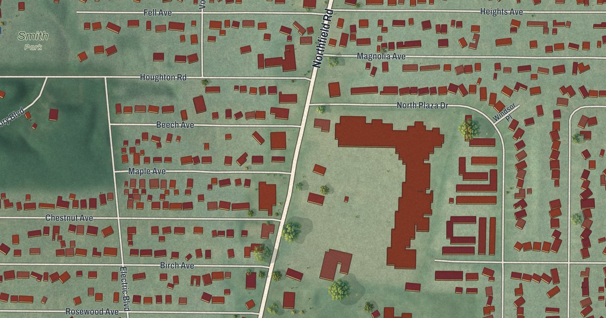 Map of Northfield, Ohio in 2026