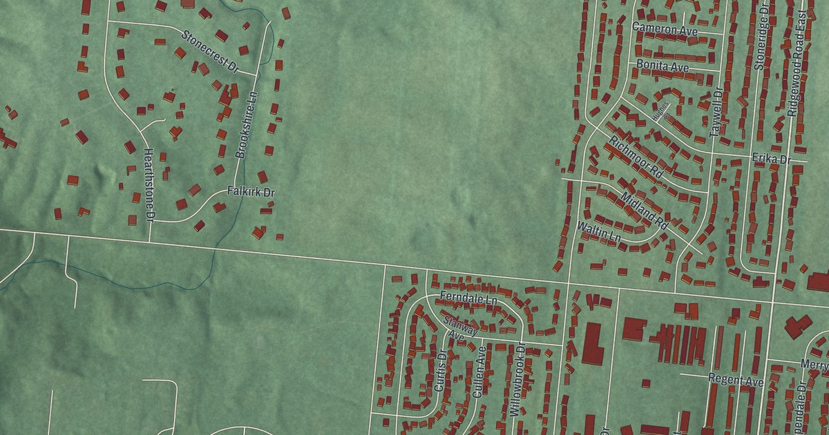 Map of Northridge, Ohio in 2026