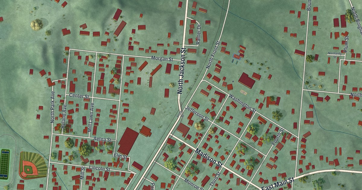 Map of Oak Hill, Ohio in 2026