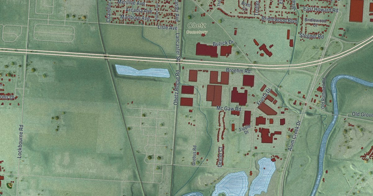 Map of Obetz, Ohio in 2026