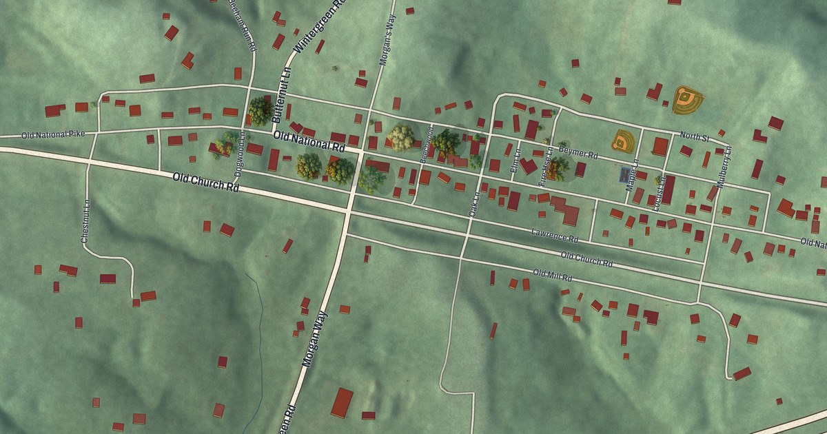 Map of Old Washington, Ohio in 2026