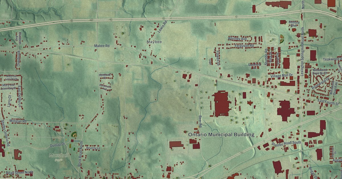 Map of Ontario, Ohio in 2026