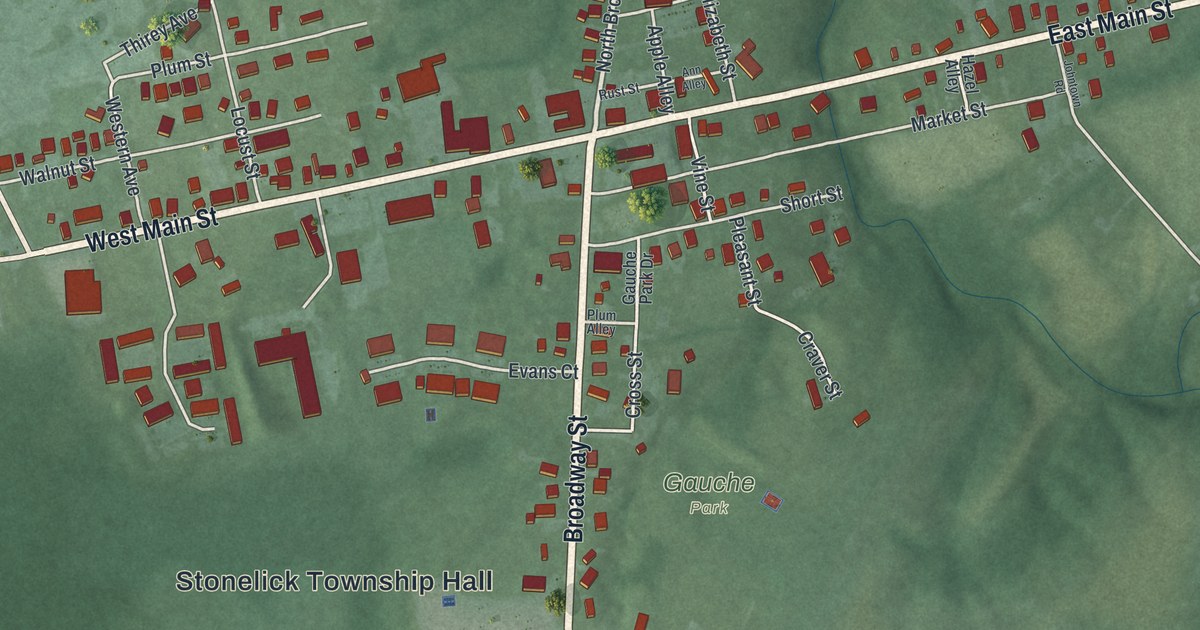 Map of Owensville, Ohio in 2026