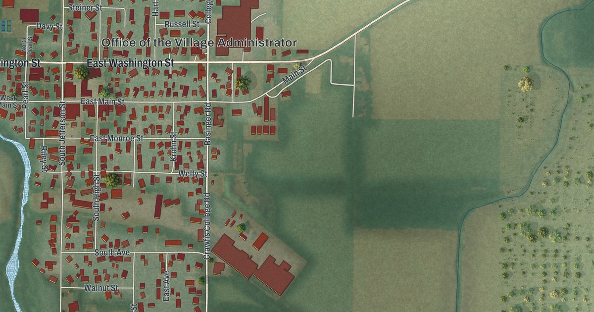 Map of Pandora, Ohio in 2026