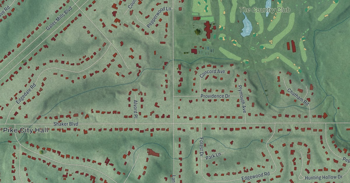 Map of Pepper Pike, Ohio in 2026