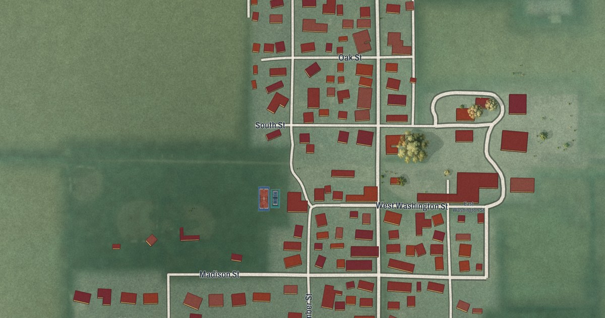 Map of Pitsburg, Ohio in 2026