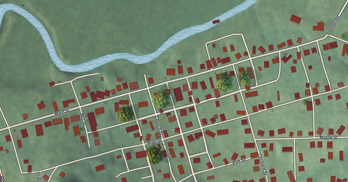 Map of Pleasant City, Ohio in 2026