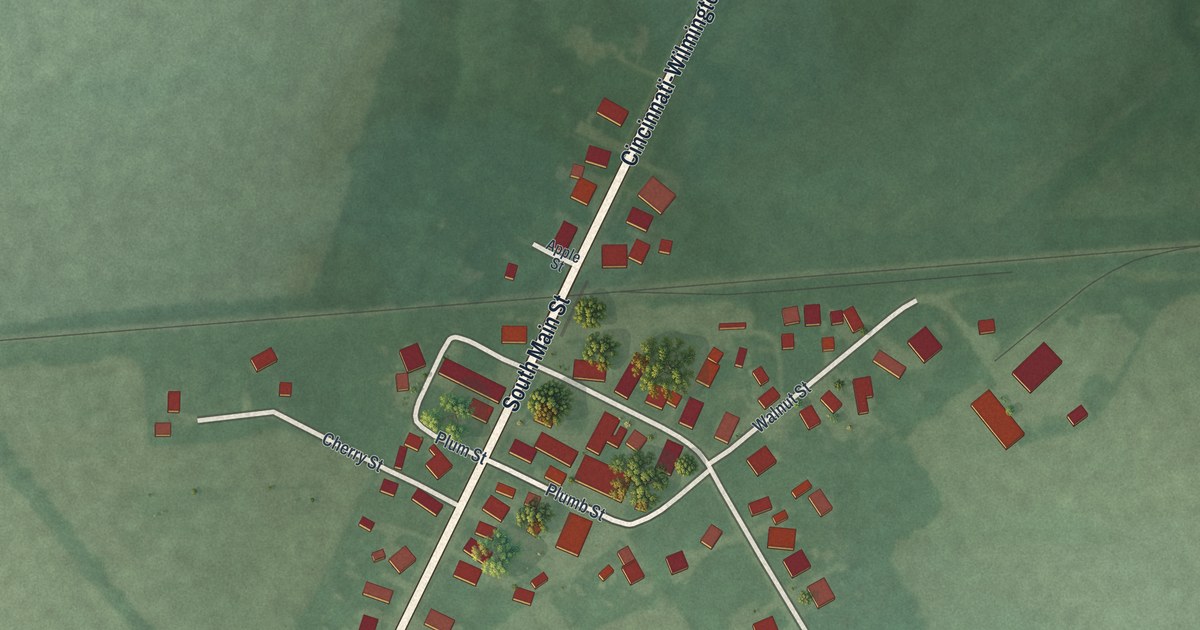 Map of Pleasant Plain, Ohio in 2026