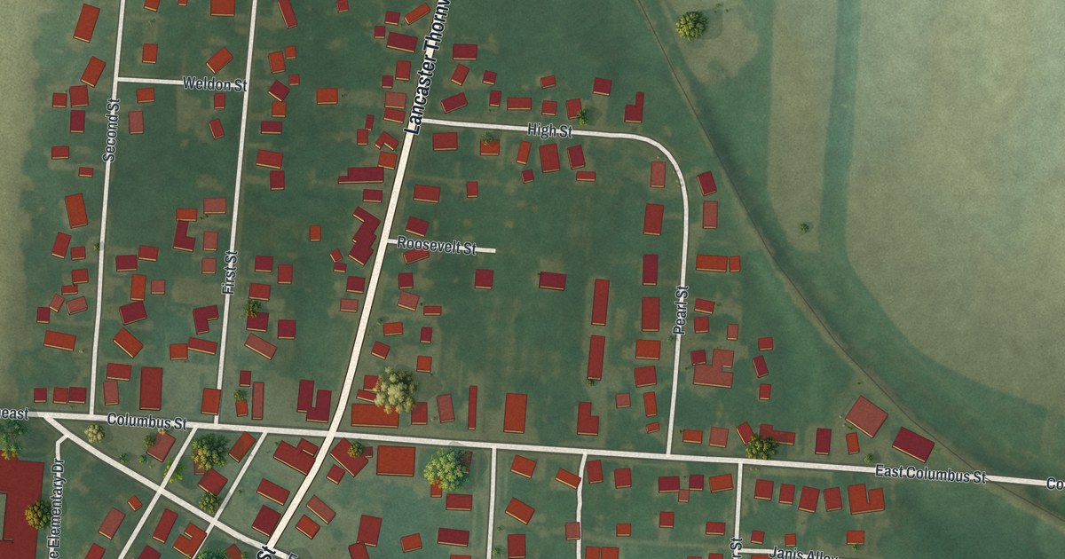 Map of Pleasantville, Ohio in 2026
