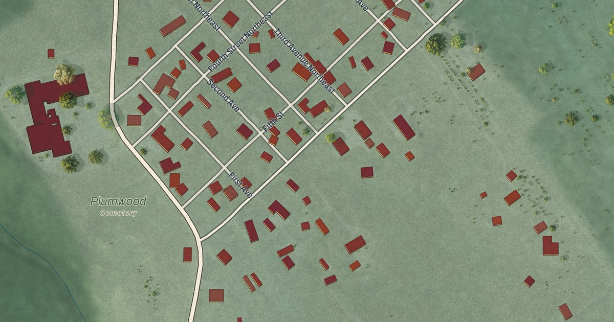Map of Plumwood, Ohio in 2026