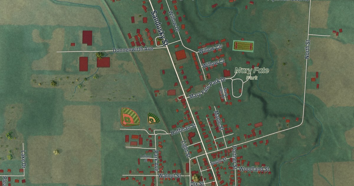 Map of Plymouth, Ohio in 2026