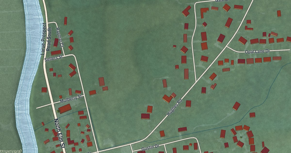 Map of Prospect, Ohio in 2026