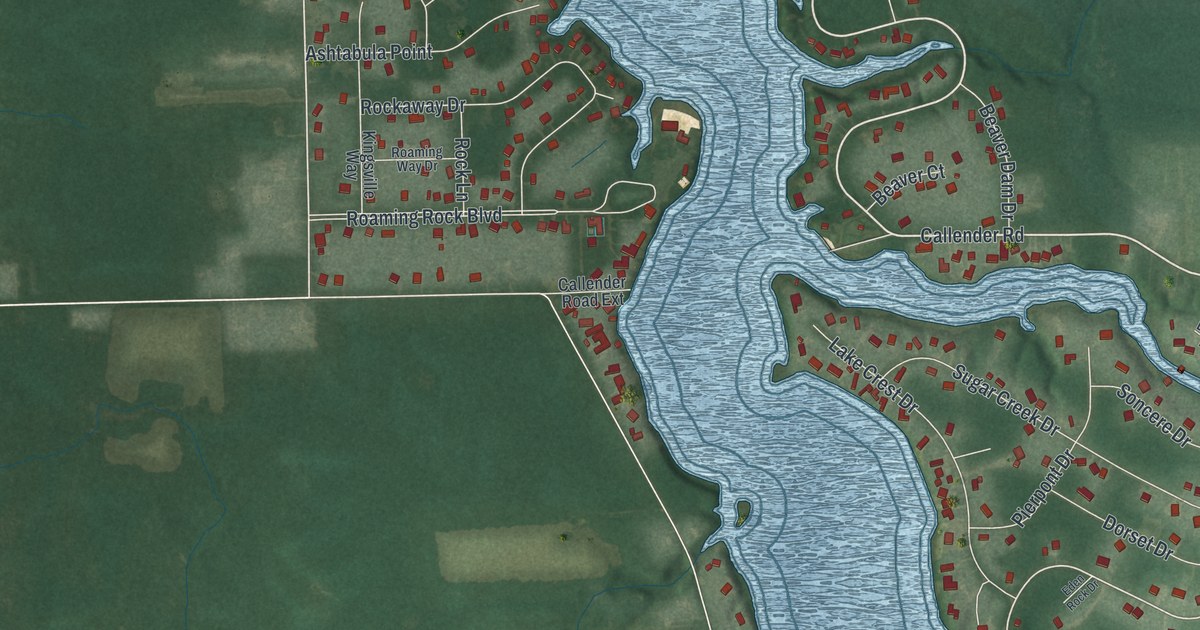 Map of Roaming Shores, Ohio in 2026