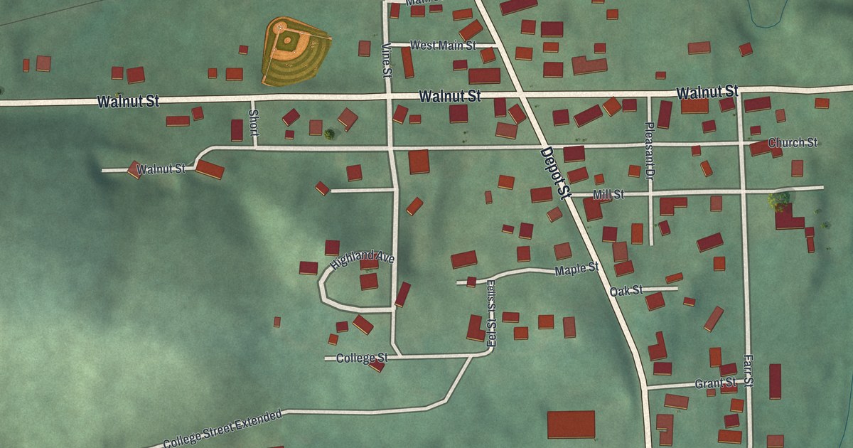 Map of Rogers, Ohio in 2026