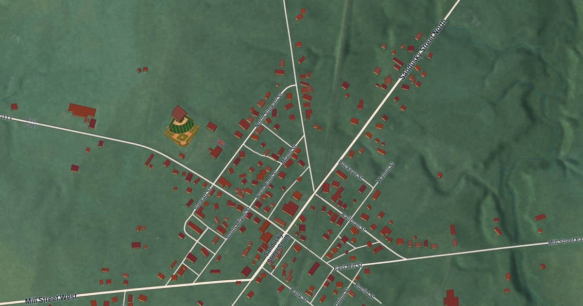 Map of Rushsylvania, Ohio in 2026