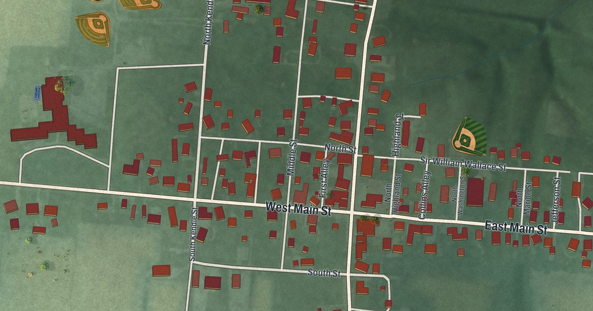 Map of Russellville, Ohio in 2026