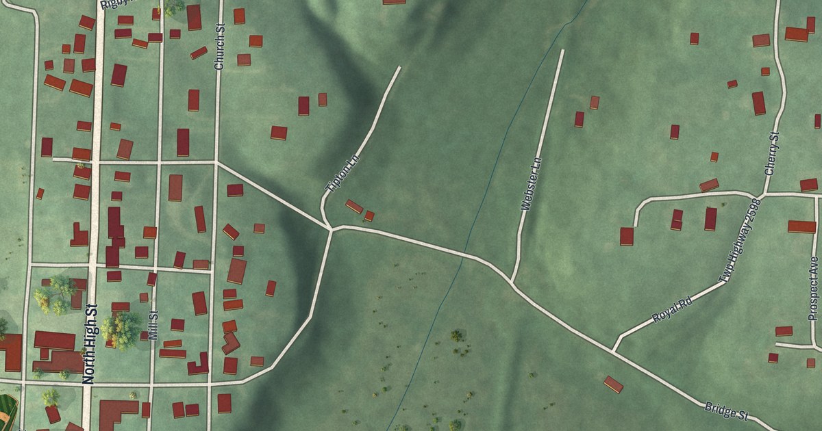 Map of Senecaville, Ohio in 2026