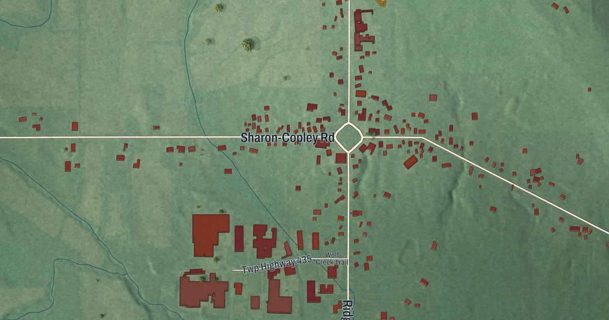 Map of Sharon Center, Ohio in 2026
