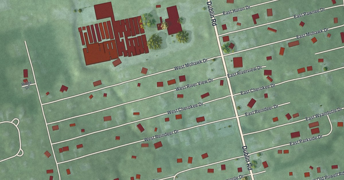 Map of Shawnee Hills, Ohio in 2026