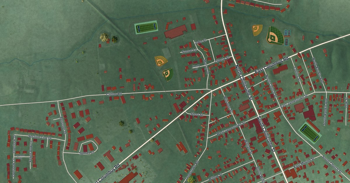 Map of South Charleston, Ohio in 2026