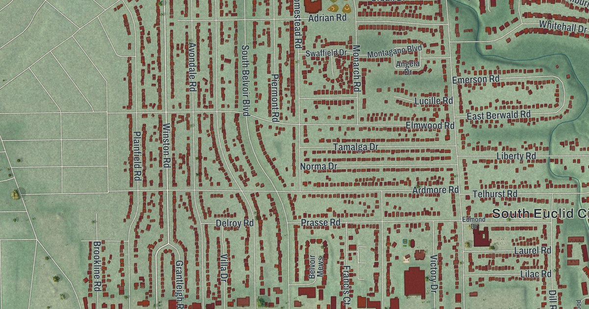 Map of South Euclid, Ohio in 2026
