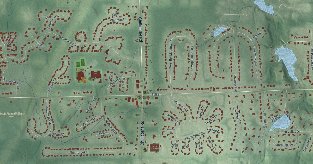Map of South Russell, Ohio in 2026
