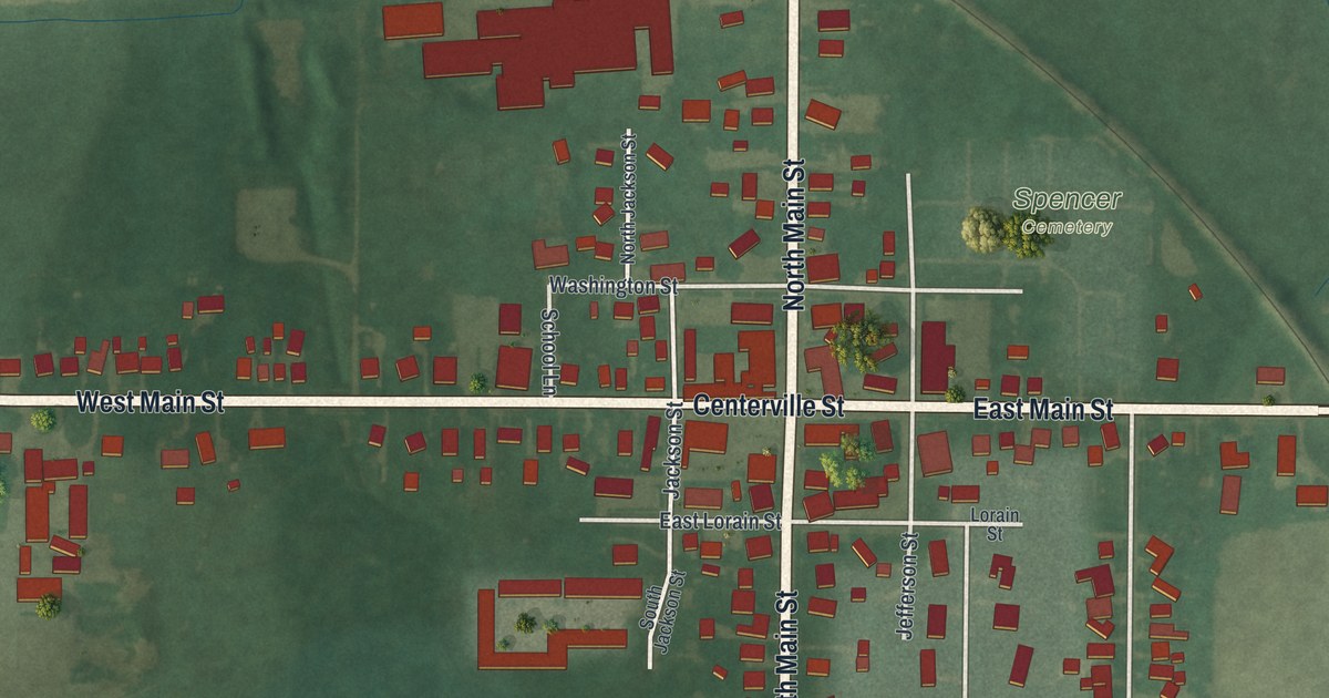 Map of Spencer, Ohio in 2026